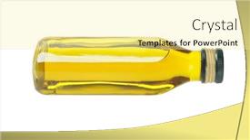  Presentation with olive oil bottle - PPT layouts featuring bottle-of-olive-oil-lying background and a blonde colored foreground