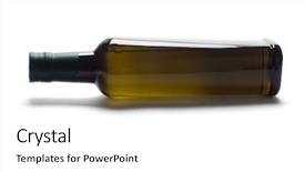  Presentation with olive oil bottle - PPT theme enhanced with bottle of olive oil lying background and a white colored foreground