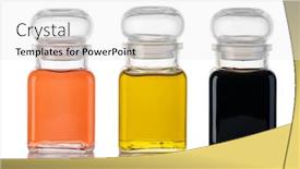  Presentation with olive oil bottle - Amazing theme having bottle-of-olive-oil backdrop and a white colored foreground