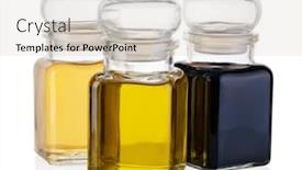  Presentation with olive oil bottle - Slide deck consisting of bottle-of-olive-oil background and a lemonade colored foreground