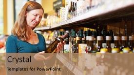  Presentation with olive oil bottle - Slide set enhanced with bottle of olive oil background and a coral colored foreground