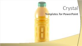  Presentation with orange juice - PPT theme enhanced with bottle of orange juice background and a white colored foreground
