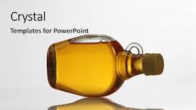  Presentation with fructose - Slide set featuring bottle of pure agave syrup background and a white colored foreground