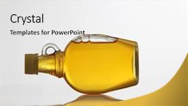  Presentation with fructose - Colorful slides enhanced with bottle of pure agave syrup backdrop and a  colored foreground