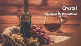 Presentation with unleavened bread grape wine - Cool new presentation theme with bottle of red wine glass backdrop and a tawny brown colored foreground