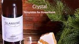  Presentation with bottle red wine - Amazing slide set having bottle-of-red-wine backdrop and a tawny brown colored foreground