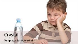  Presentation with water bottle - Cool new theme with bottle of refreshing water backdrop and a mint green colored foreground