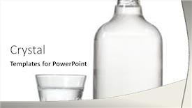  Presentation with vodka - Amazing slide deck having bottle-of-vodka-and-wineglass backdrop and a white colored foreground