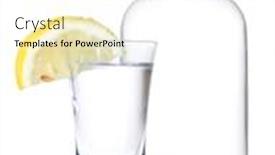  Presentation with vodka - Slide deck featuring bottle-of-vodka-and-wineglass background and a white colored foreground