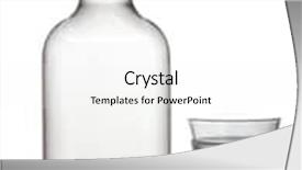  Presentation with vodka - Amazing PPT layouts having bottle of vodka and wineglass isolated on white backdrop and a white colored foreground