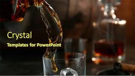  Presentation with whisky bottle - Cool new presentation design with bottle-of-whisky-with-splashing backdrop and a wine colored foreground