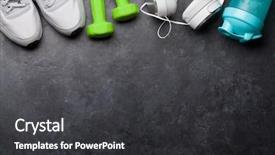  Presentation with sneakers - Beautiful slide set featuring bottle on stone background top backdrop and a dark gray colored foreground