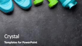  Presentation with sneakers - Slide set having bottle on stone background top background and a dark gray colored foreground