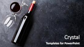  Presentation with bottle red wine - Amazing PPT layouts having bottle on stone background backdrop and a dark gray colored foreground