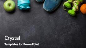  Presentation with healthy food - Presentation theme enhanced with bottle on stone table top background and a dark gray colored foreground