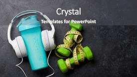  Presentation with healthy food - PPT theme having bottle on stone table top background and a dark gray colored foreground