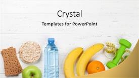  Presentation with healthy drink - PPT layouts having bottle on wooden table top background and a white colored foreground