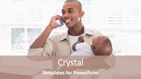  Presentation with baby bottle - Colorful theme enhanced with bottle while on the phone backdrop and a coral colored foreground