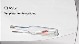  Presentation with bottle - Slides with bottle with a message background and a white colored foreground