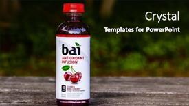  Presentation with antioxidant - PPT theme having bottle-with-bai-antioxidant-infusion background and a black colored foreground