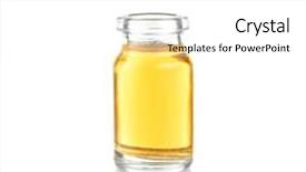  Presentation with essential oil - Theme enhanced with bottle with essential oil isolated background and a white colored foreground