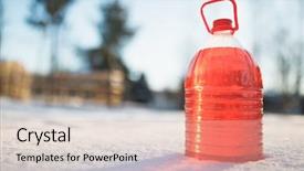  Presentation with windshield - Colorful slide deck enhanced with bottle with non-freezing windshield backdrop and a lemonade colored foreground