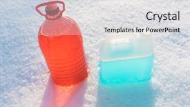  Presentation with windshield - Audience pleasing PPT layouts consisting of bottle with non-freezing windshield backdrop and a light gray colored foreground