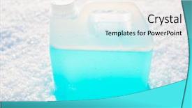  Presentation with windshield - Slide deck featuring bottle with non-freezing windshield background and a sky blue colored foreground