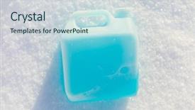  Presentation with windshield - PPT theme with bottle with non-freezing windshield background and a sky blue colored foreground