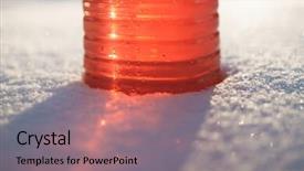  Presentation with windshield - PPT layouts with bottle with non-freezing background and a coral colored foreground