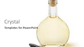  Presentation with essence - PPT layouts with bottle-with-perfume-made background and a white colored foreground