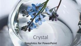  Presentation with forget - Beautiful presentation theme featuring bottle with some parfume and forget-me-not flowers backdrop and a lemonade colored foreground