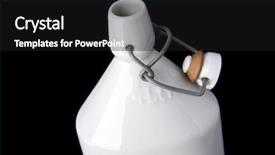  Presentation with swing - Presentation theme featuring bottle with swing top on dark background background and a black colored foreground