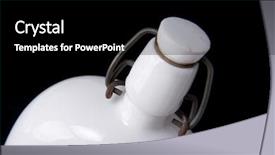  Presentation with swing - Presentation design enhanced with bottle with swing top on dark background background and a black colored foreground