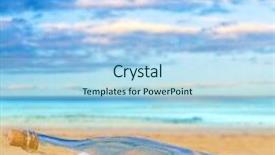  Presentation with bottle - Beautiful presentation theme featuring bottle backdrop and a light blue colored foreground