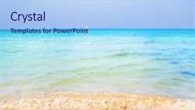  Presentation with bottle - Presentation theme featuring survivor island - bottle background and a sky blue colored foreground