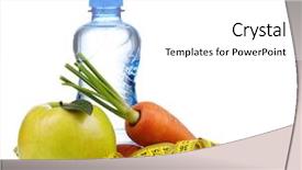  Presentation with water life - Audience pleasing PPT theme consisting of bottled water for healthy life backdrop and a white colored foreground