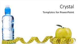  Presentation with water life - Colorful slides enhanced with bottled water for healthy life backdrop and a white colored foreground