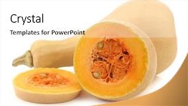  Presentation with cut - Cool new theme with bottle shaped butternut pumpkin backdrop and a white colored foreground