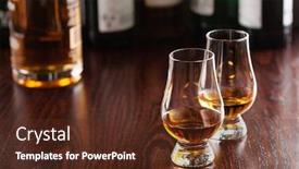  Presentation with whisky - Cool new PPT theme with bottles-and-glass-of-whisky backdrop and a tawny brown colored foreground