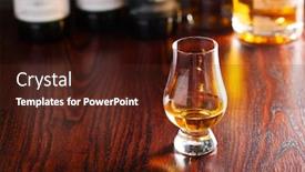  Presentation with brandy - Amazing theme having bottles-and-glass-of-whisky backdrop and a tawny brown colored foreground