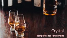  Presentation with brandy - Slide set featuring bottles-and-glass-of-whisky background and a wine colored foreground