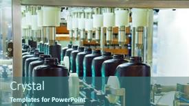  Presentation with conveyor belt - Cool new slide deck with bottles-are-transferred backdrop and a ocean colored foreground