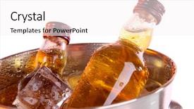  Presentation with ice - Slide deck enhanced with bottles in bucket with ice background and a  colored foreground