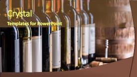  Presentation with oak - Amazing PPT layouts having bottles in row and oak backdrop and a tawny brown colored foreground