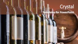  Presentation with oak - Slide set with bottles in row and oak background and a tawny brown colored foreground