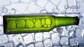  Presentation with beer - Colorful slides enhanced with bottles-of-beer-three-fresh backdrop and a sky blue colored foreground