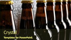  Presentation with bottles - Presentation featuring bottles-of-fresh-beer-closeup background and a tawny brown colored foreground