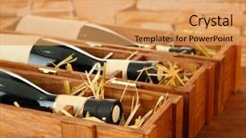  Presentation with old building britain gif - Audience pleasing presentation theme consisting of bottles of old red wine backdrop and a yellow colored foreground