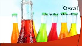 Presentation with bottles - Audience pleasing slide deck consisting of bottles of tasty drink backdrop and a cool aqua colored foreground